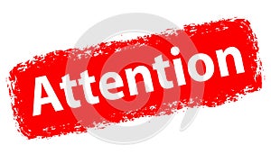 Attention grunge stamp - vector